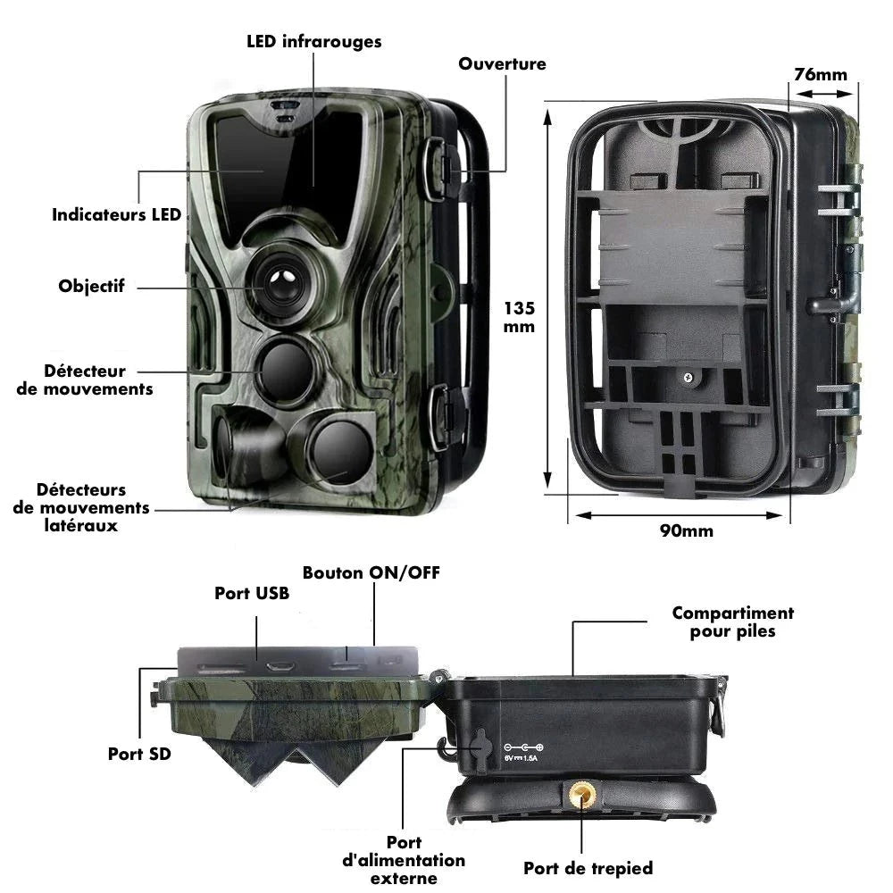 Caméra de chasse avec écran